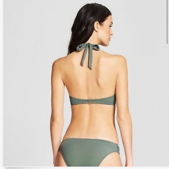 SHADE & SHORE Green Push Up Laser Cut Bikini Top - Picture 2 of 7